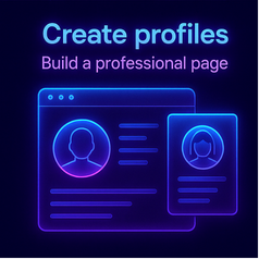 Create professional digital business card profiles